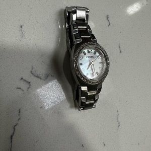 Fossil watch with rhinestones